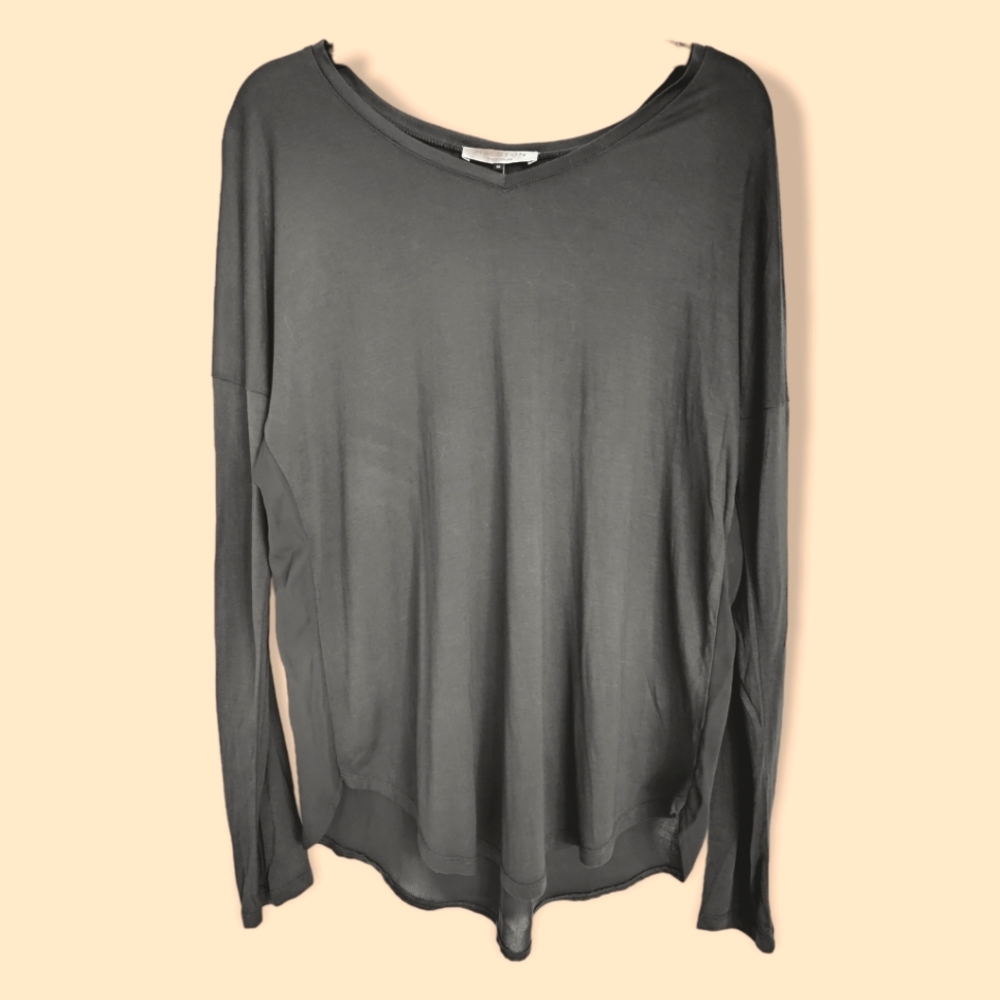 Halston Heritage top, M, dark gray